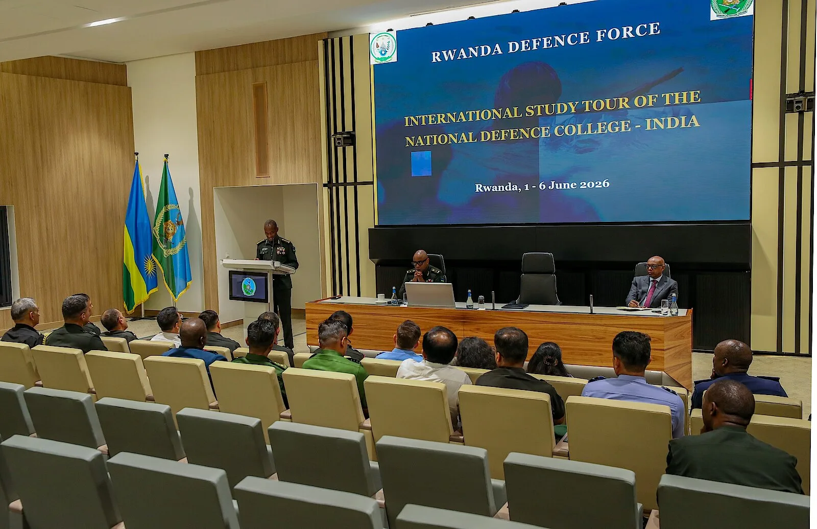 National Defence College participants during a study tour
